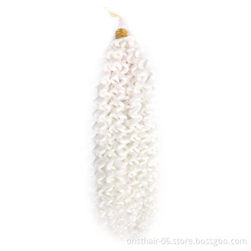Onst Crochet mechesd couleur pour tress14 22 Inch 22 strands Marly bob Freetress water wave Bulk Hair Synthetic Curly Braids